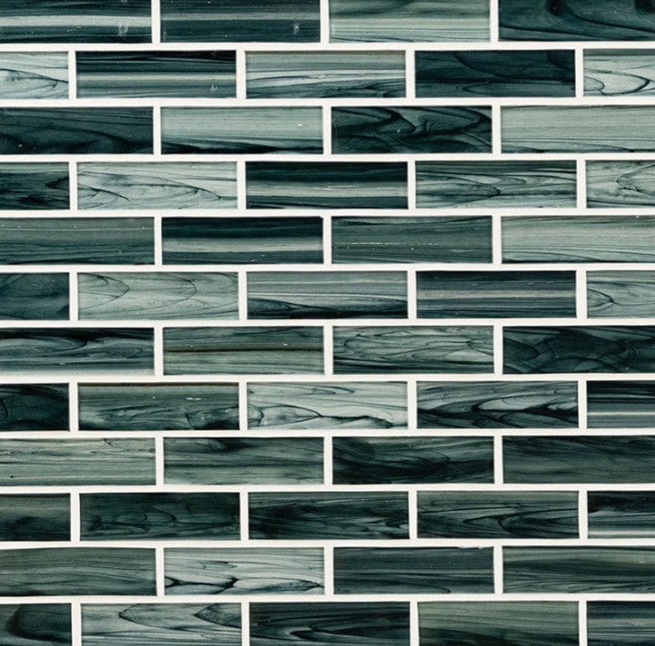 Midnight Blue Ombre 6mm Glass Subway Mosaic — clean product view
