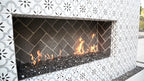 Titan Brown Fire Glass - installed example (representative)