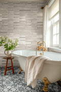 Trinity Trastevere 8x8 Matte Porcelain Tile installed room scene