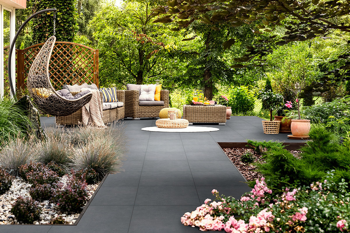 True Bluestone Porcelain Pool Coping - installed example (representative)