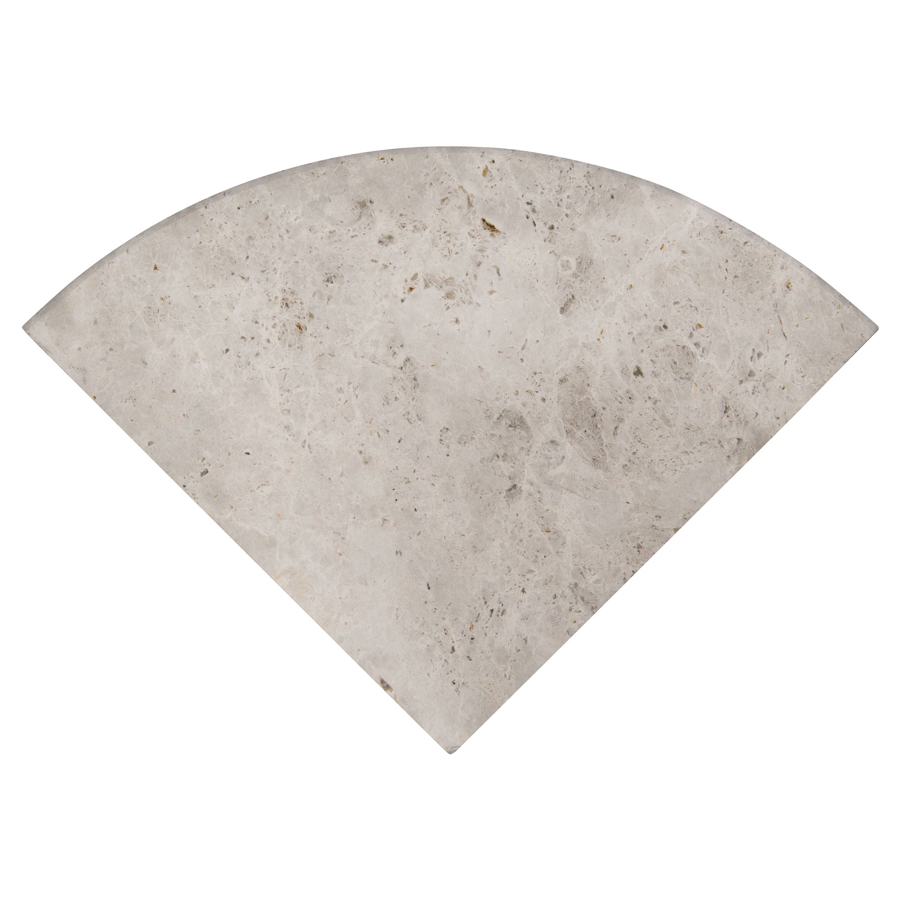 Tundra Gray 9-inch Polished Marble Corner Shelf — clean product view — color Tundra Gray Radius Corner Shelf