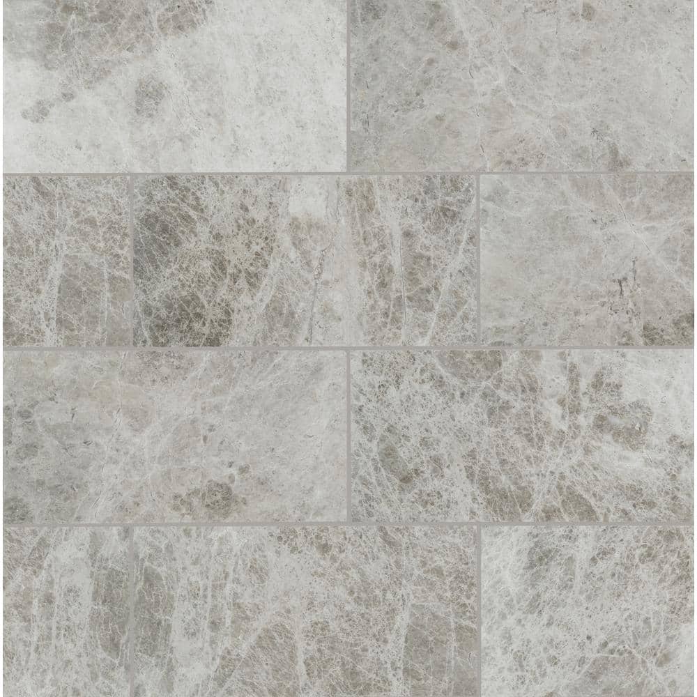 Tundra Gray Polished Marble Tile — clean product view