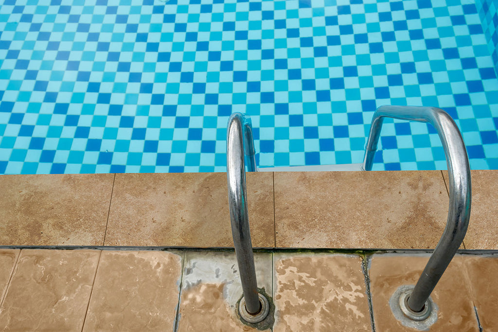 Tuscany Walnut Natural Stone Pool Coping - installed example (representative)