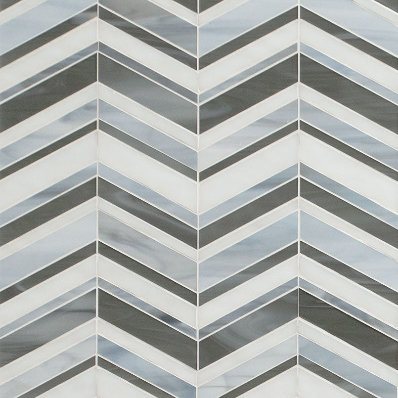 Urban Wave Lapis 3mm Glass Mosaic — clean product view