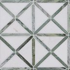 Verdant Green Geometrica 10mm Polished Marble Mosaic — clean product view