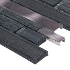 Volcanic Luxe Interlocking 8mm Glass-Stone-Metal Mosaic product view