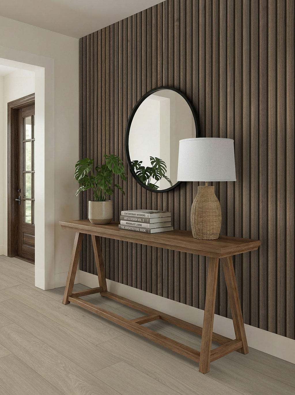 Wayne Parc Reserve 9x72 Waterproof WPC Luxury Vinyl Plank — installed room view — color .- Andaz