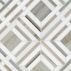 Wellington Pattern Polished Marble Mosaic — clean product view