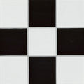 White and Black 4-inch Checkered Matte Porcelain Mosaic surface detail
