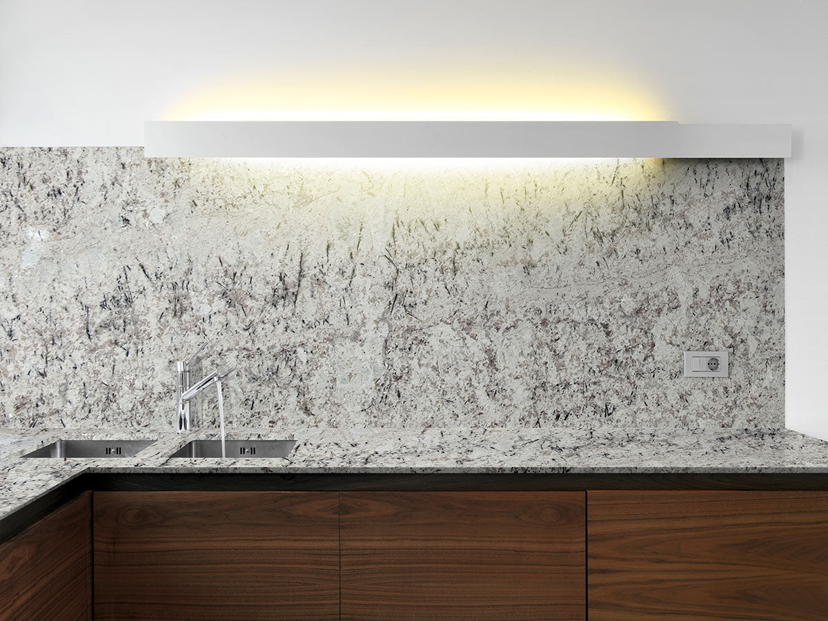 White Galaxy Granite Slab — room scene