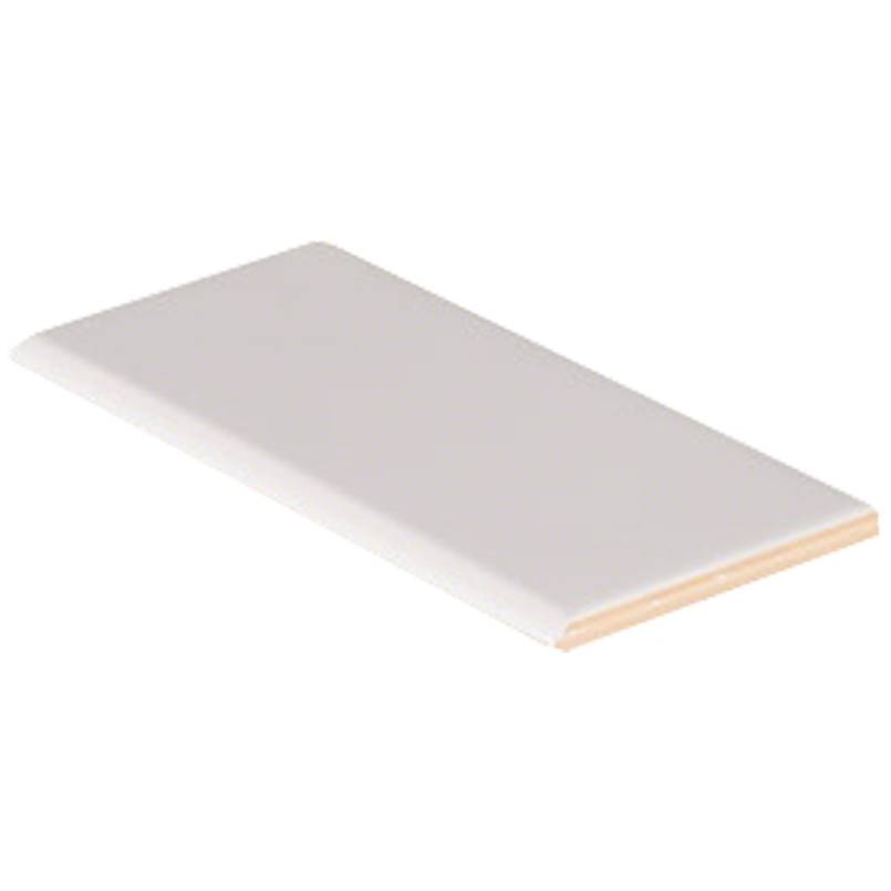Domino Ceramic and Porcelain Bullnose Trim — clean product view — color White