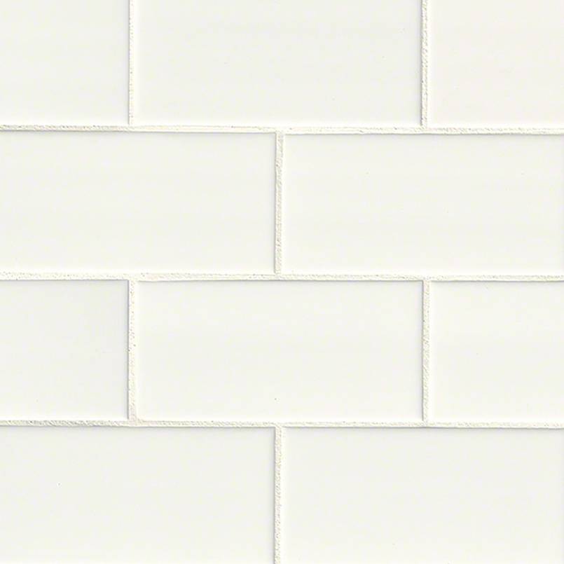 Domino Glossy Ceramic Wall Tile — clean product view — color White