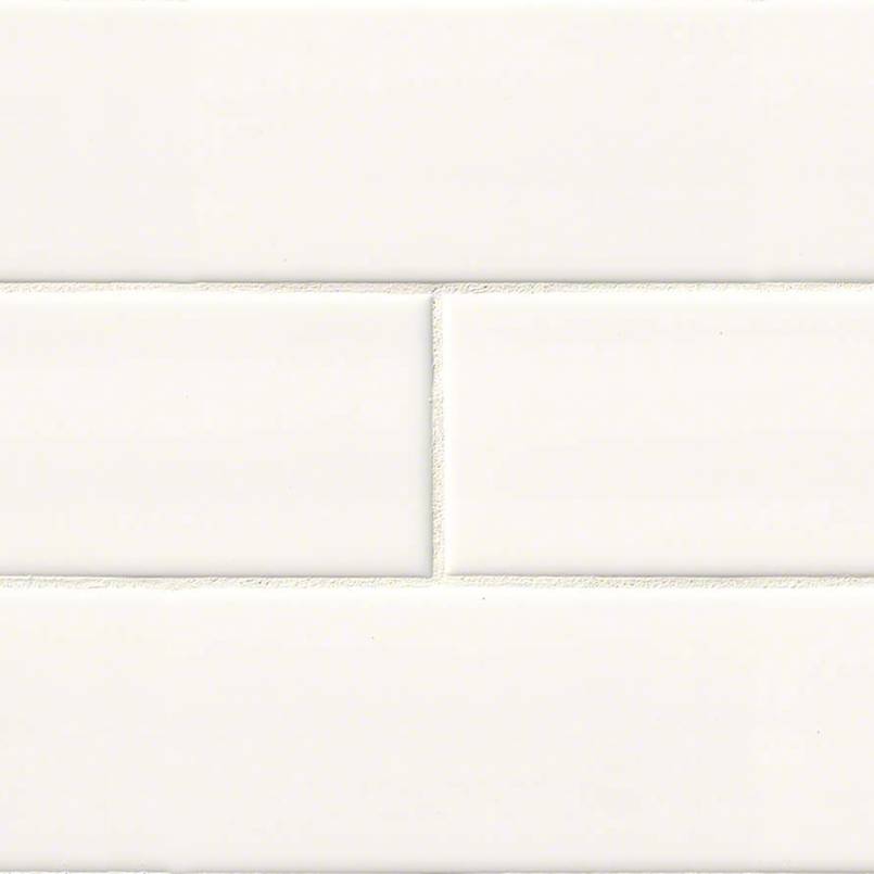 Domino Glossy Ceramic Wall Tile — clean product view — color White