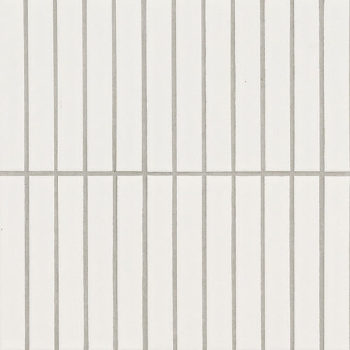 White Matte 1x6 Stack Porcelain Mosaic — clean product view