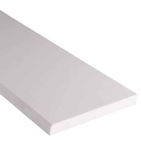 White Single-Beveled Engineered-Marble Threshold product view