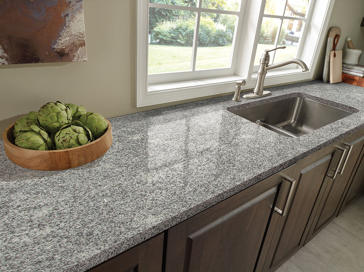White Sparkle Granite Slab — room scene