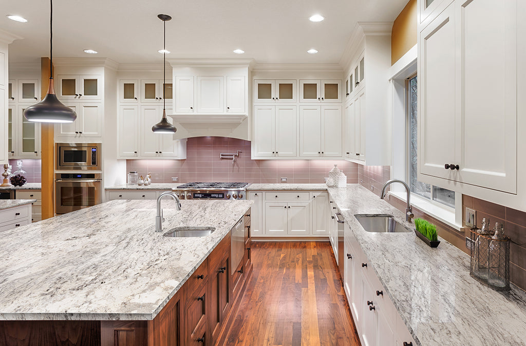 White Valley Granite Slab — room scene