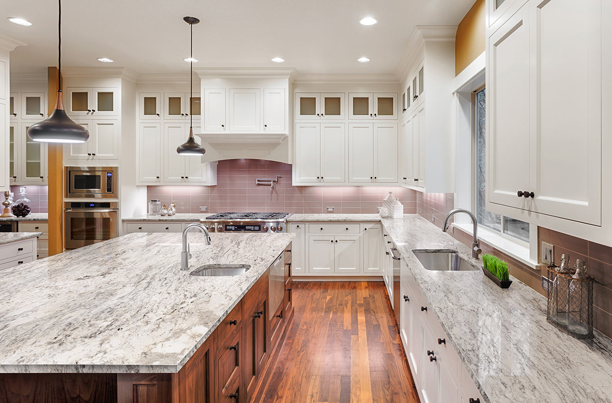 White Valley Granite Slab — room scene
