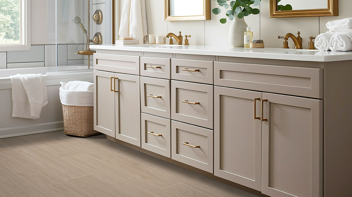 Whitehill 9x48 Wood-Look Porcelain Plank — installed room view — color Ashwood