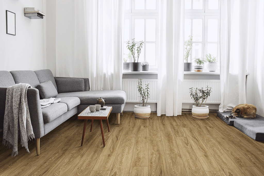 XL Ashton 9x60 Waterproof Rigid-Core Luxury Vinyl Plank installed room scene