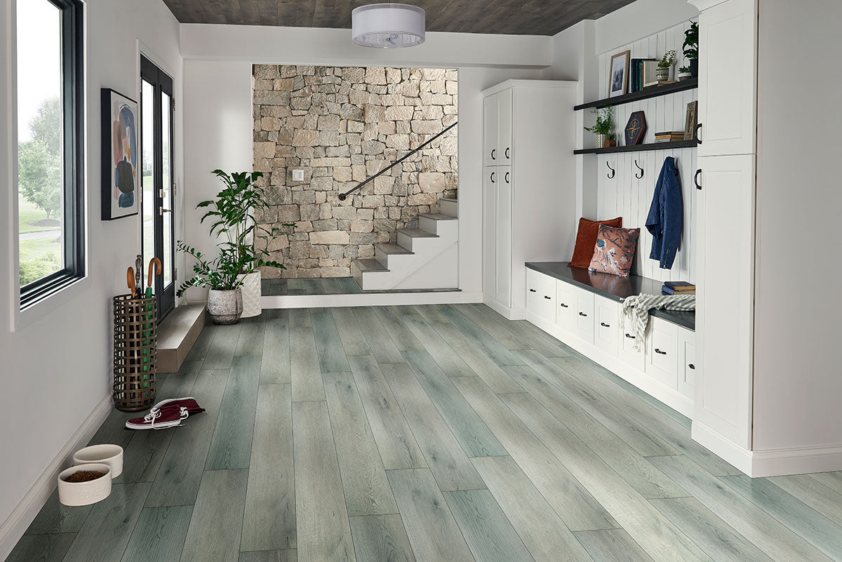 XL Cyrus 9x60 Waterproof Rigid-Core Luxury Vinyl Plank — installed room view — color Kardigan