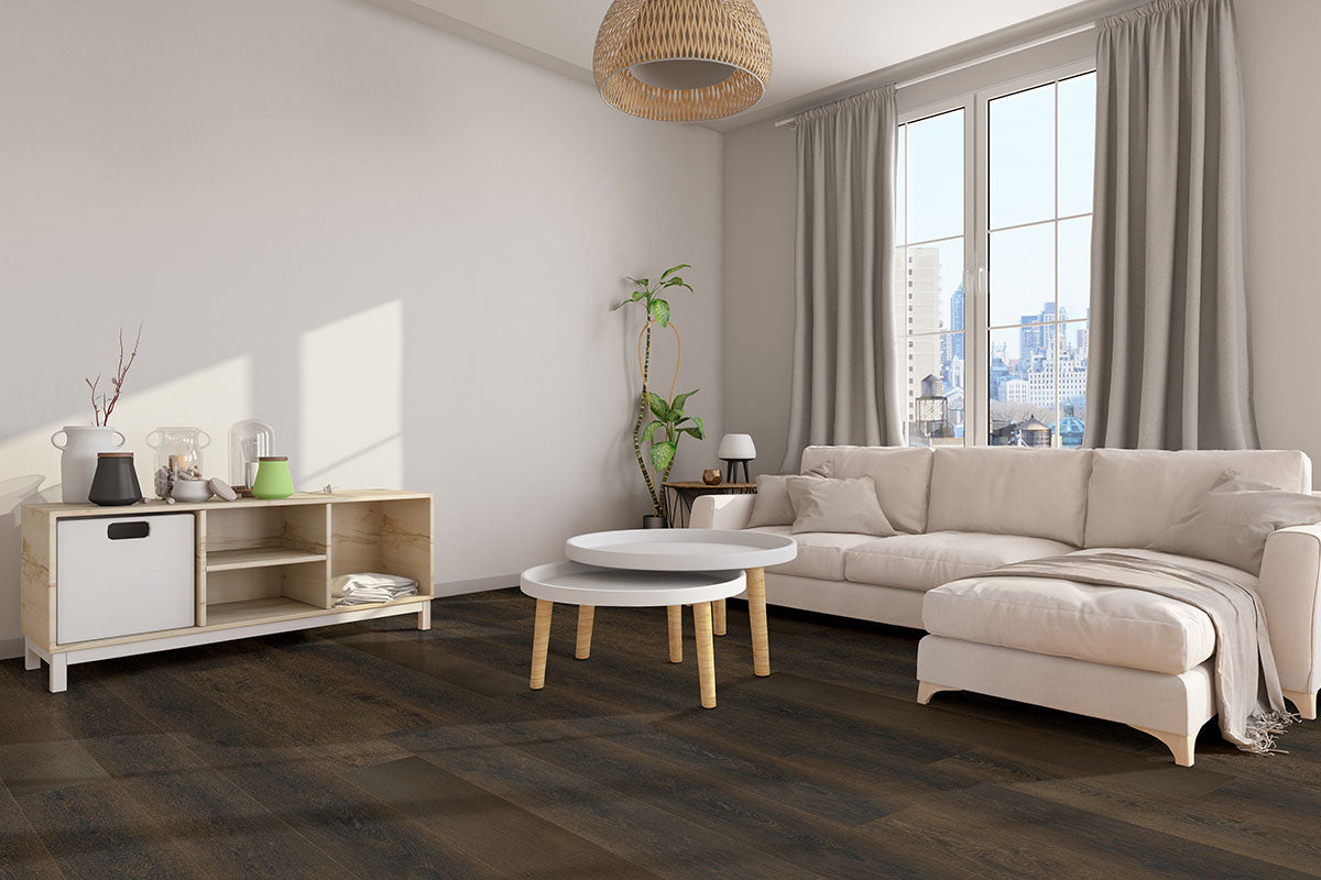 XL Prescott Barrell, supplier room scene showing flooring (VTRXLBARR9X60-6.5MM-20MIL)