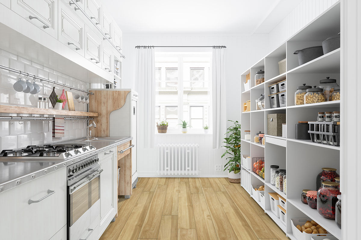XL Prescott 9x60 Waterproof Rigid-Core Luxury Vinyl Plank — installed room view — color Brookline