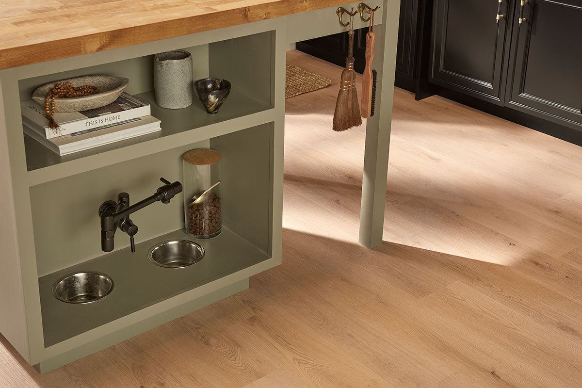 XL Prescott 9x60 Waterproof Rigid-Core Luxury Vinyl Plank — installed room view — color Runmill Isle