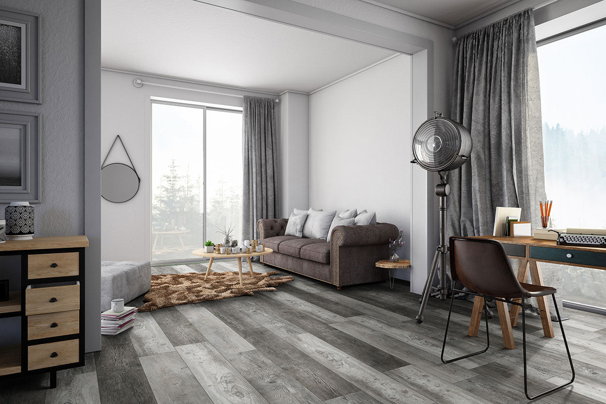 Prescott 7x48 6.5mm 20MIL Waterproof Rigid-Core LVP — installed room view — color Boswell