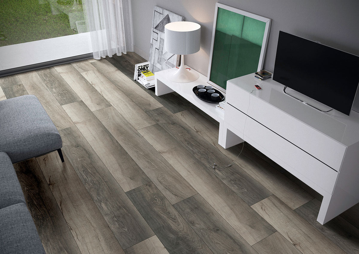 XL Cyrus 9x60 Waterproof Rigid-Core Luxury Vinyl Plank — installed room view — color Bracken Hill